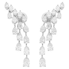 Orecchini con diamanti naturali da 4,72 carati, purezza SI e colore HI, in oro bianco 18 carati