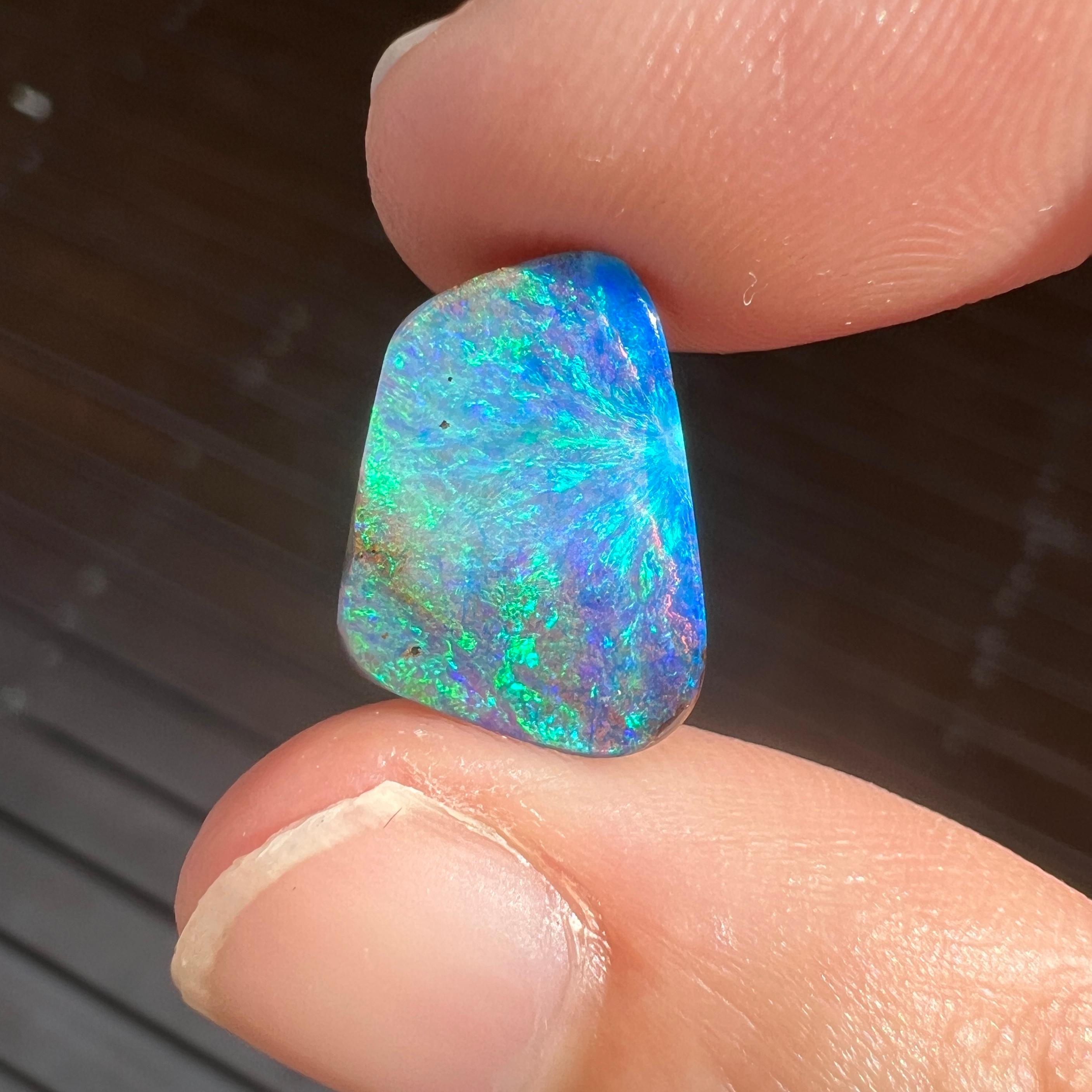 Women's Natural 4.98 Ct Australian boulder opal mined by Sue Cooper For Sale