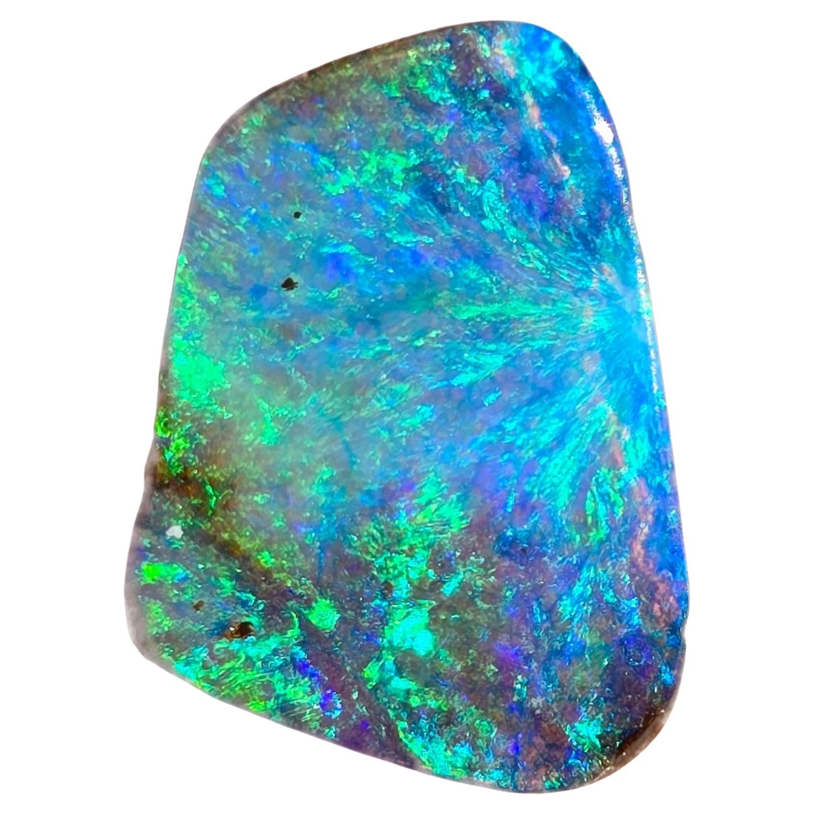 Natural 4.98 Ct Australian boulder opal mined by Sue Cooper For Sale