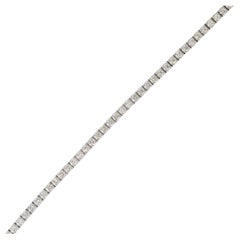 Nature 5 Carat Round Brilliant Cut Diamond 14-Karat Tennis Bracelet En Stock