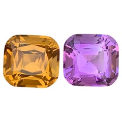 Natural 5.10 Carats Reverse Pairs Loose Amethyst Citrine