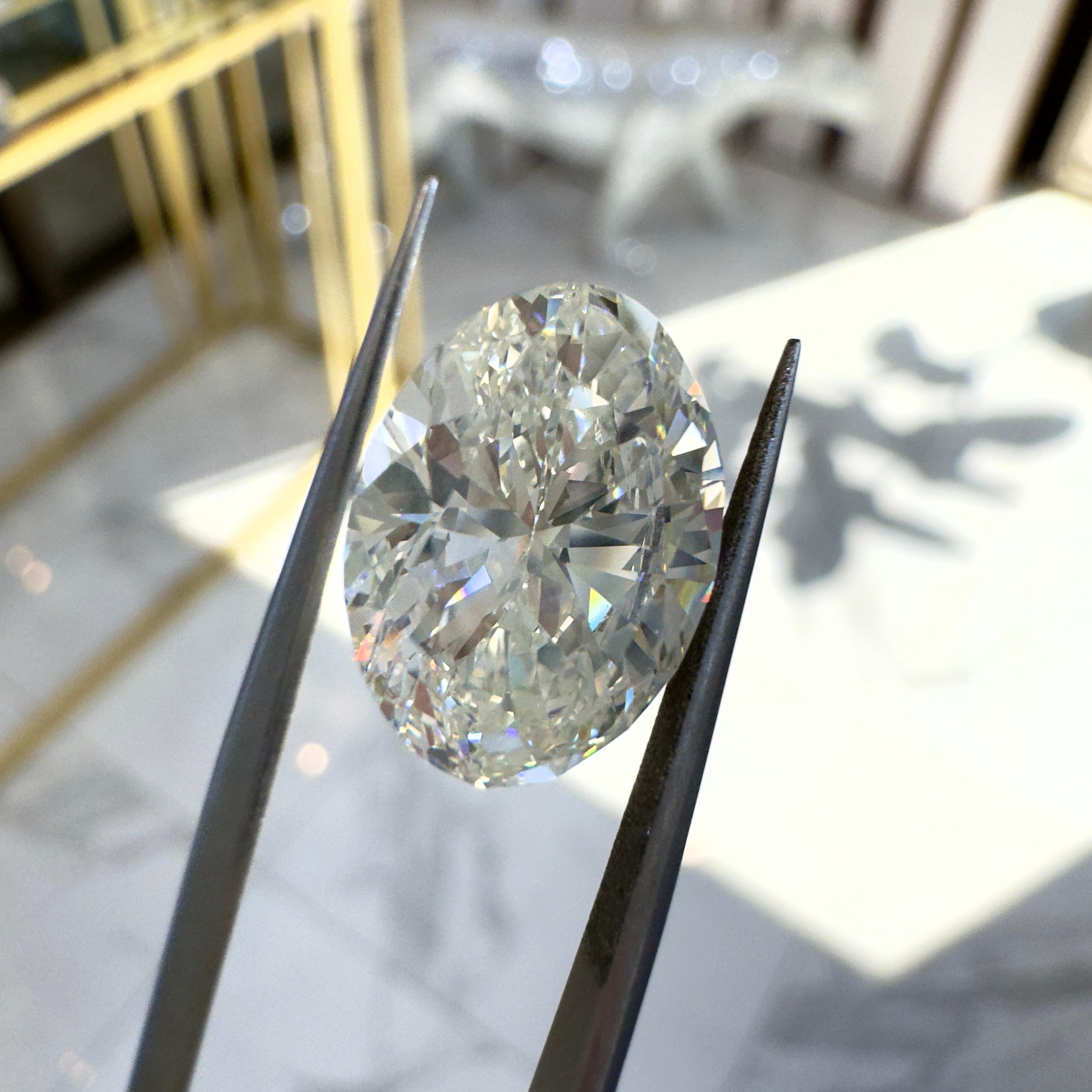 Natürlicher 5,36ct GIA I SI2 Oval Brillantschliff Lose Diamant für Damen oder Herren im Angebot