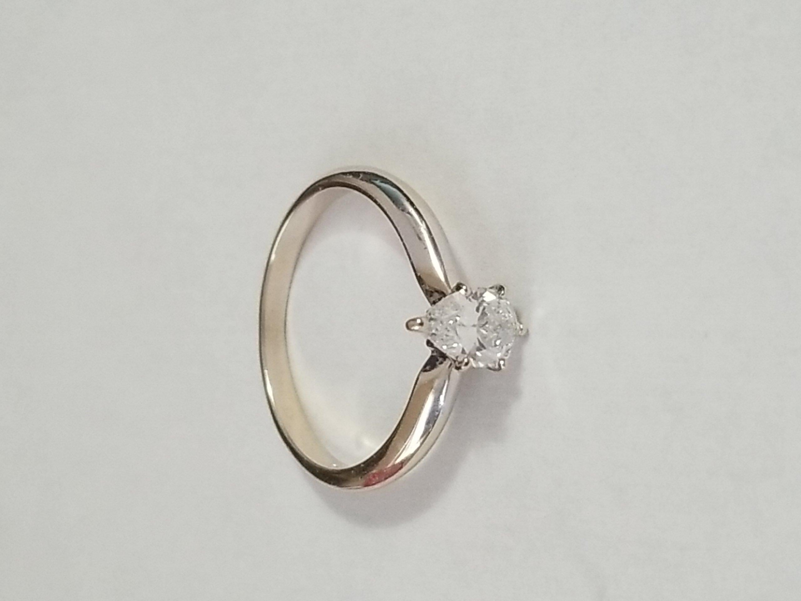 NEW GIA CERT D/VS2 Natural .55 Ct Pear Diamond Engagement Ring in 14k Gold  For Sale 2