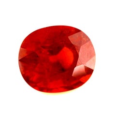 Natural 5.65ct Deep Red Orange Mandarin Spessartine Garnet Oval Cut 10.5x9mm