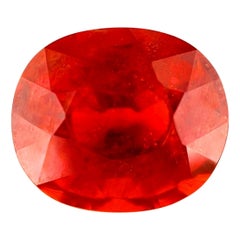 Natural 5.65ct Deep Red Orange Mandarin Spessartine Garnet Oval Cut 10.5x9mm