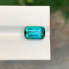 Gema natural de turmalina laguna facetada de 5,70 quilates en forma de cojín para anillo