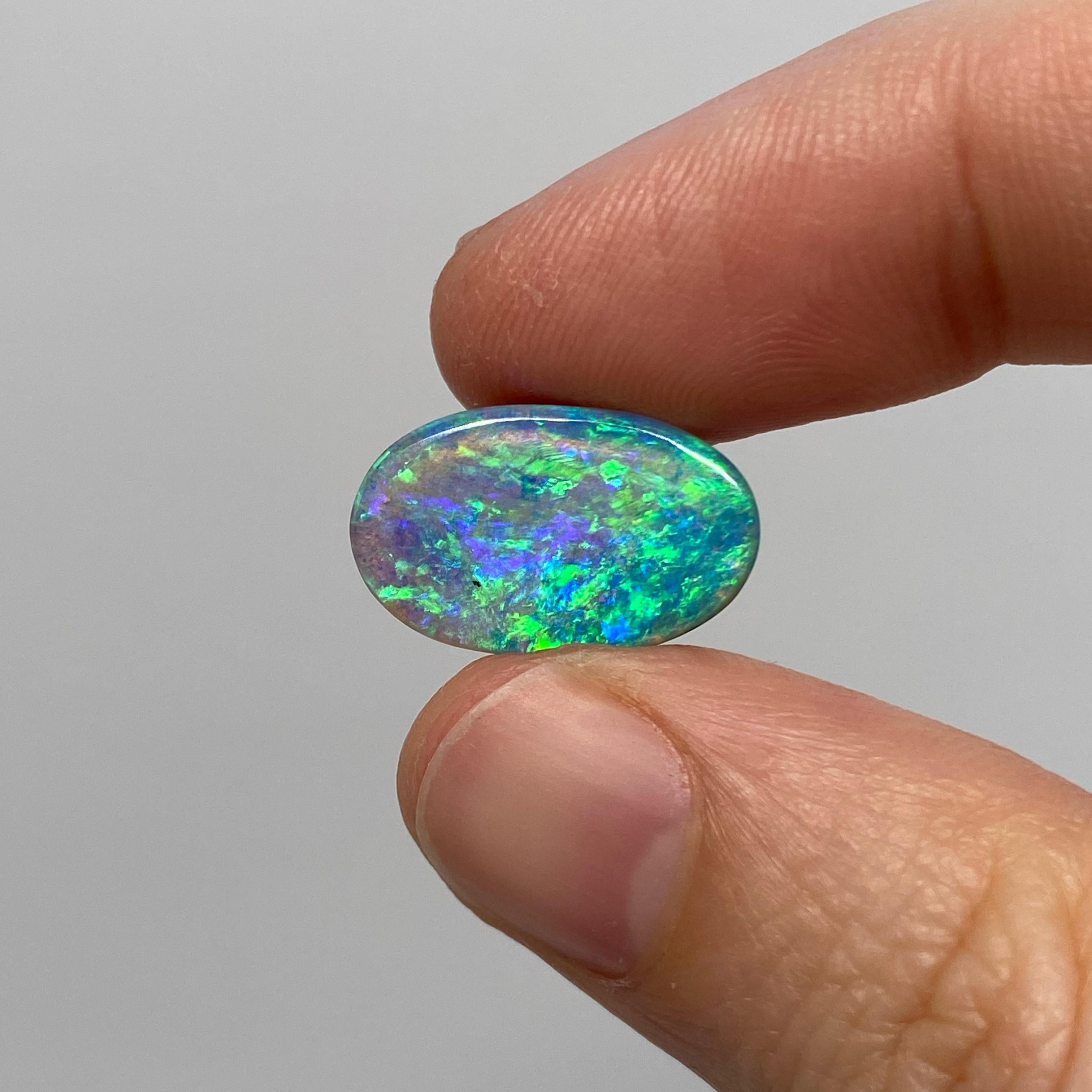 Opale de roche australienne naturelle vert électrique de 5,75 carats Neuf - En vente à BELCONNEN, ACT