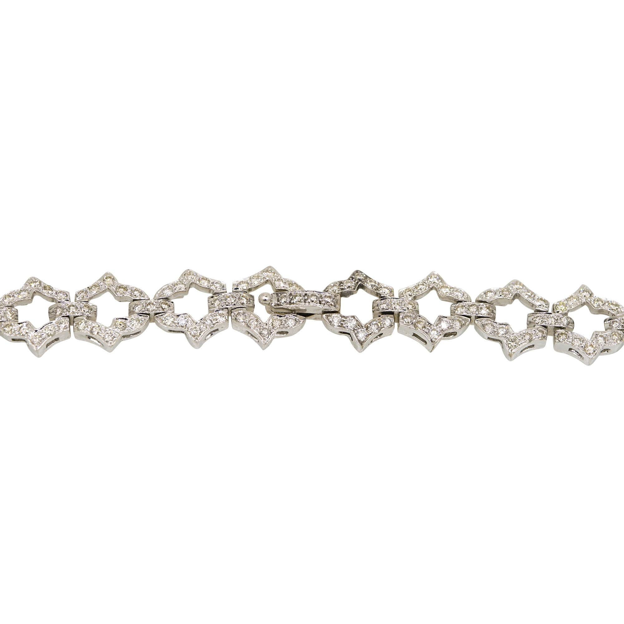 Donna Nature 6,24 carati, diamante rotondo taglio Brilliante 18 carati, collana A Link In stock in vendita