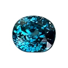 Natural 6.41 Carat 'Ocean Blue' Zircon from Cambodia