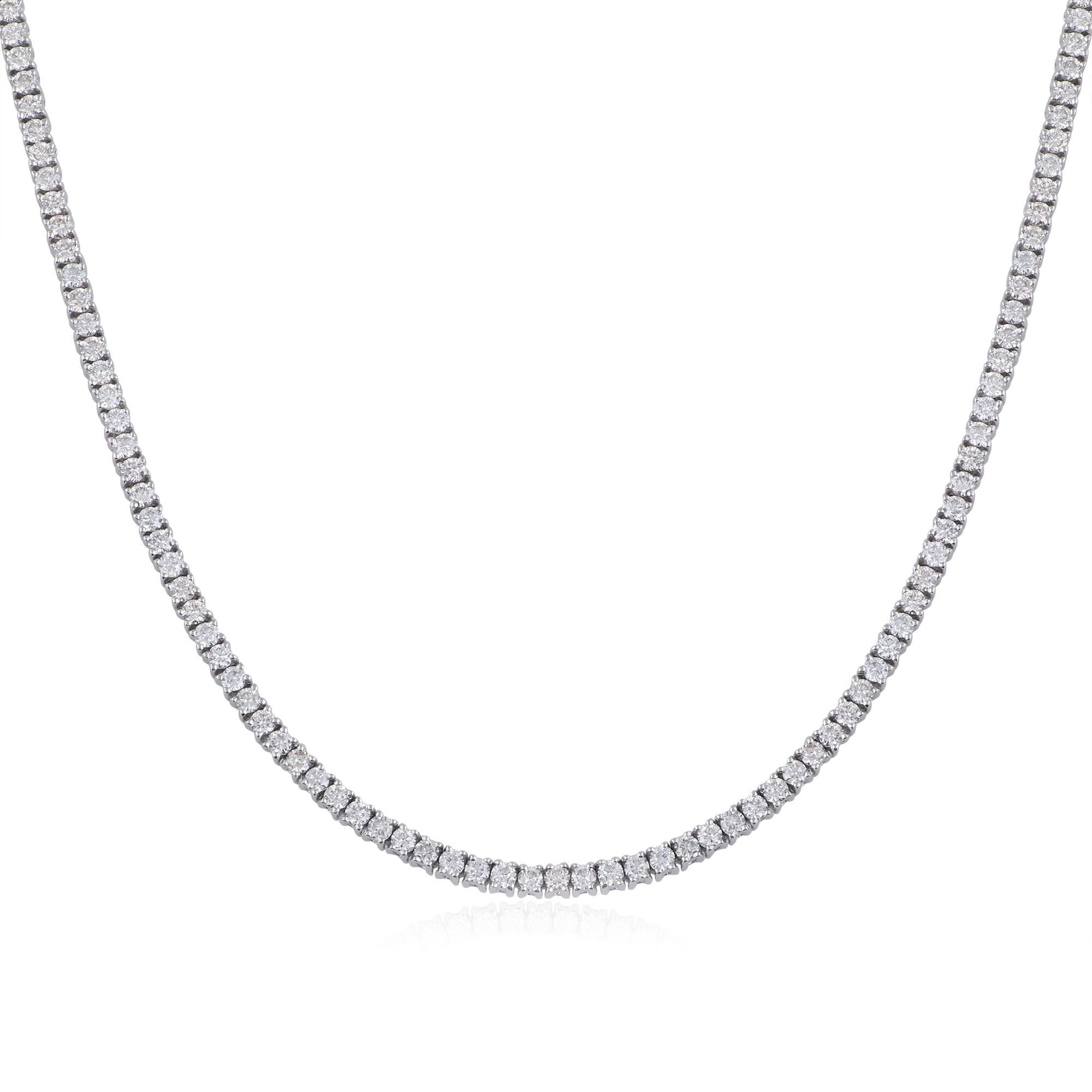 Item Code :- SECH-7496
Gross Wt. :- 14.62 gm
18k White Gold Wt. :- 13.30 gm
Natural Diamond Wt. :- 6.60 Ct. ( AVERAGE DIAMOND CLARITY SI1-SI2 & COLOR H-I )
Necklace Size :- 16 Inches Long

✦ Sizing
.....................
We can adjust most items to