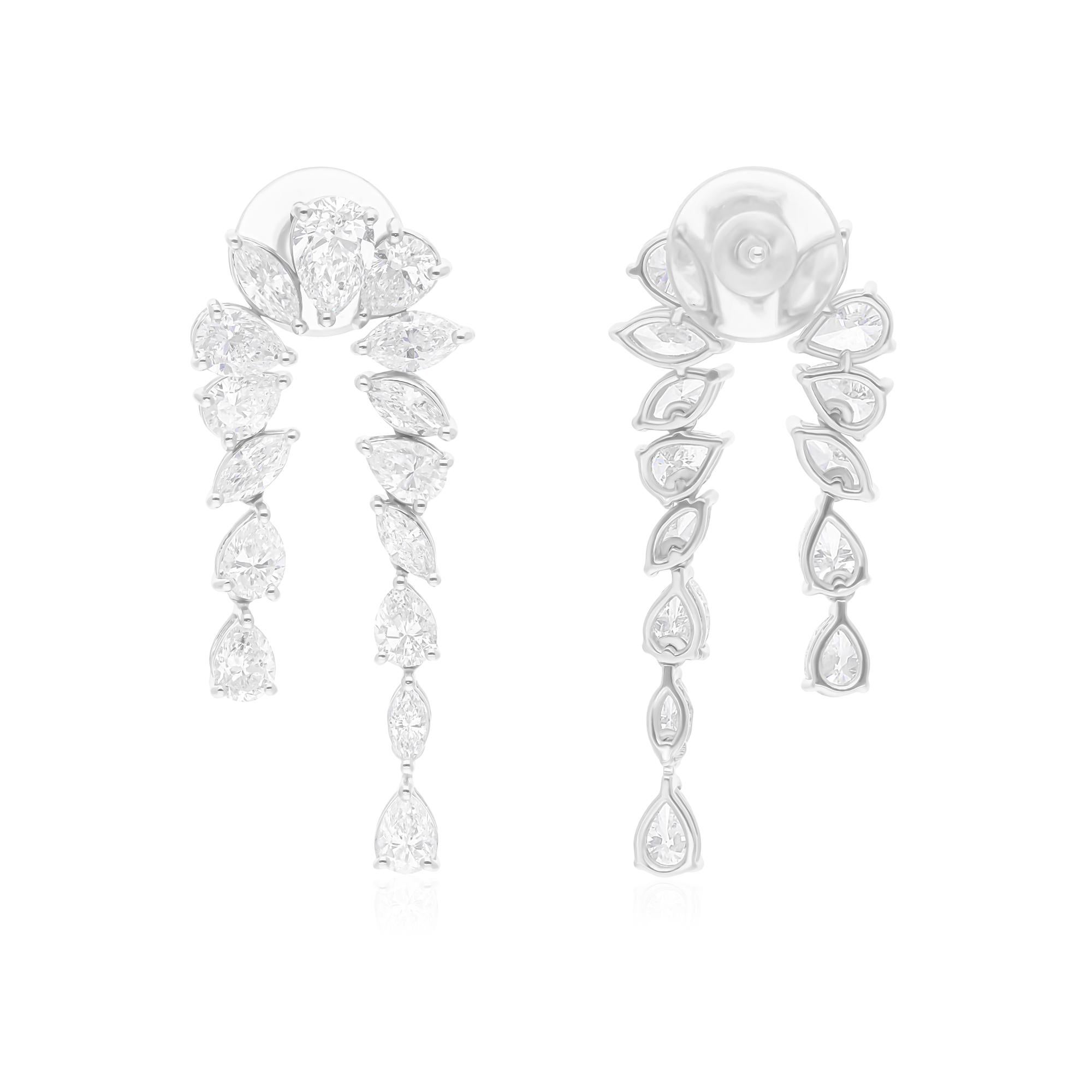 Cast from 18-karat gold, these exquisite earrings are handset with 6.65 carats of sparkling diamonds.

FOLLOW SPECTRUM JEWELS storefront to view the latest collection & exclusive pieces. Spectrum Jewels is proudly rated as a Top Seller on 1stdibs