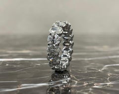 Natural 7.02 Carat Oval Diamond Eternity Band