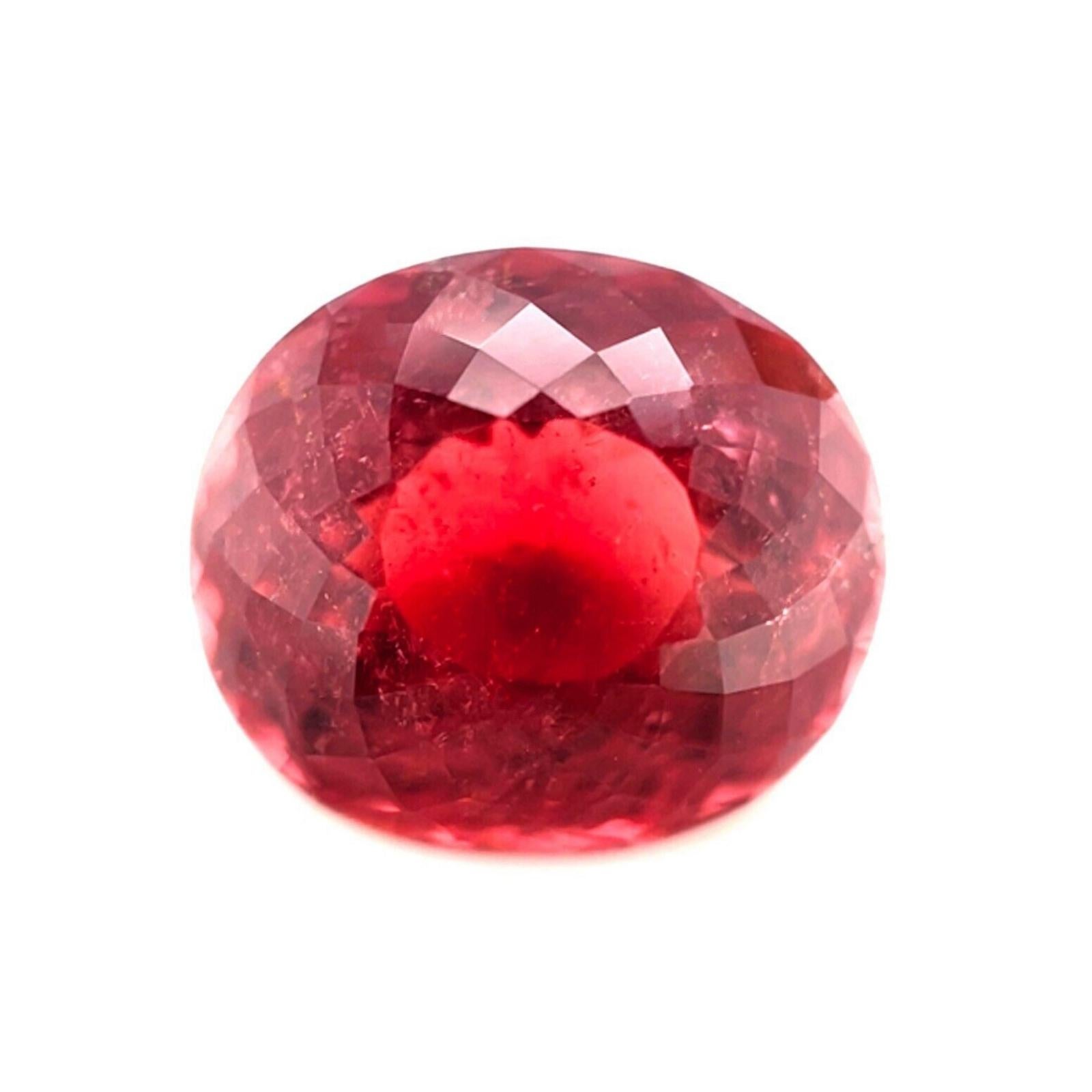 Nature 7.10ct Tormalina rosa arancione taglio ovale Rubellite sciolta12.8x11.2mm