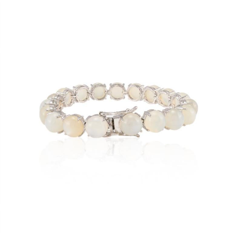Contemporaneo Bracciale tennis con occhio di tigre naturale da 71,45 carati in argento sterling per il regalo alla mamma in vendita