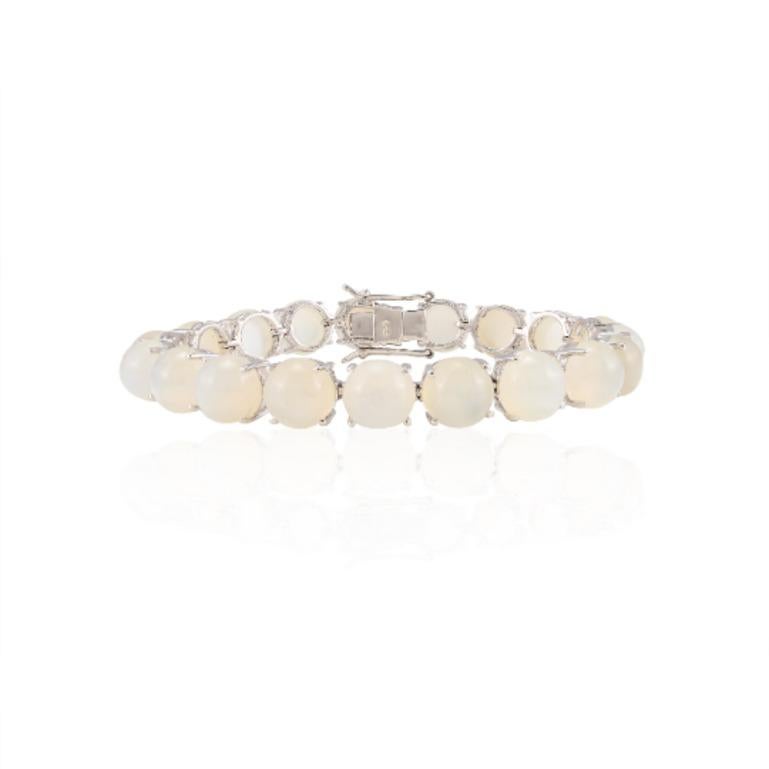 Taglio ovale Bracciale tennis con occhio di tigre naturale da 71,45 carati in argento sterling per il regalo alla mamma in vendita