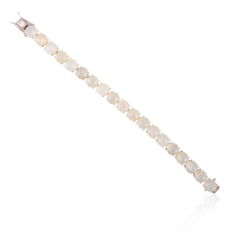 Bracciale tennis con occhio di tigre naturale da 71,45 carati in argento sterling per il regalo alla mamma In condizioni Nuovo in vendita a New York, NY