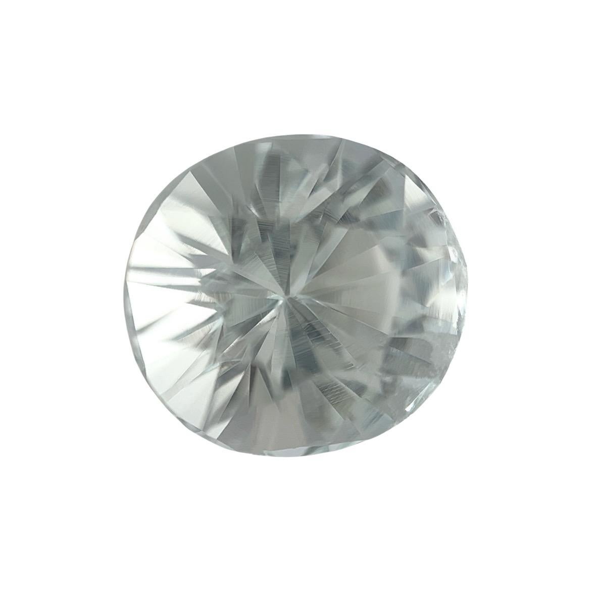 Natural Blue Aquamarine Gemstone.

7.25 Carat with a beautiful blue colour and very good clarity. A clean gem with only some small natural inclusions visible when looking closely.

Also has an excellent fancy oval cut with ideal polish to show great