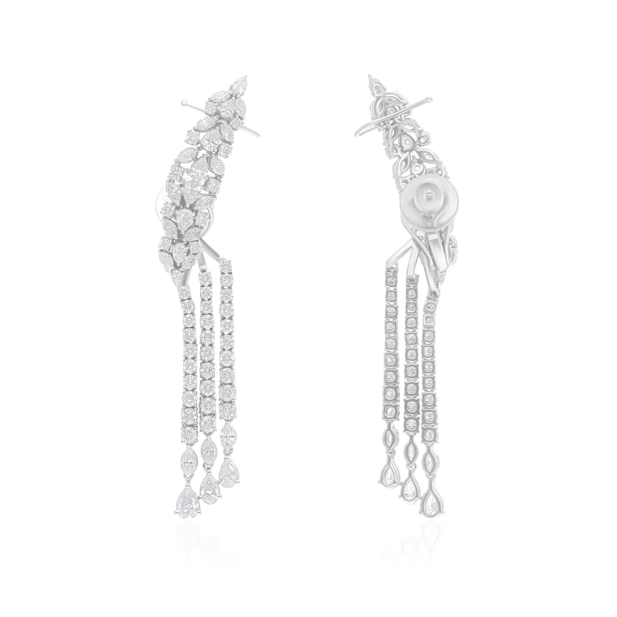 Realizzati in oro a 14 carati, questi squisiti orecchini sono impreziositi da 7,48 carati di diamanti scintillanti.

Segui la vetrina di Spectrum Jewels per vedere le ultime collezioni e i pezzi esclusivi. Spectrum Jewels è orgoglioso di essere
