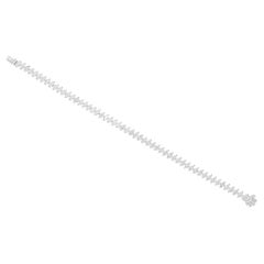 Natural 8.55 Carat SI/H Pear Diamond Tennis Bracelet 14 Karat White Gold