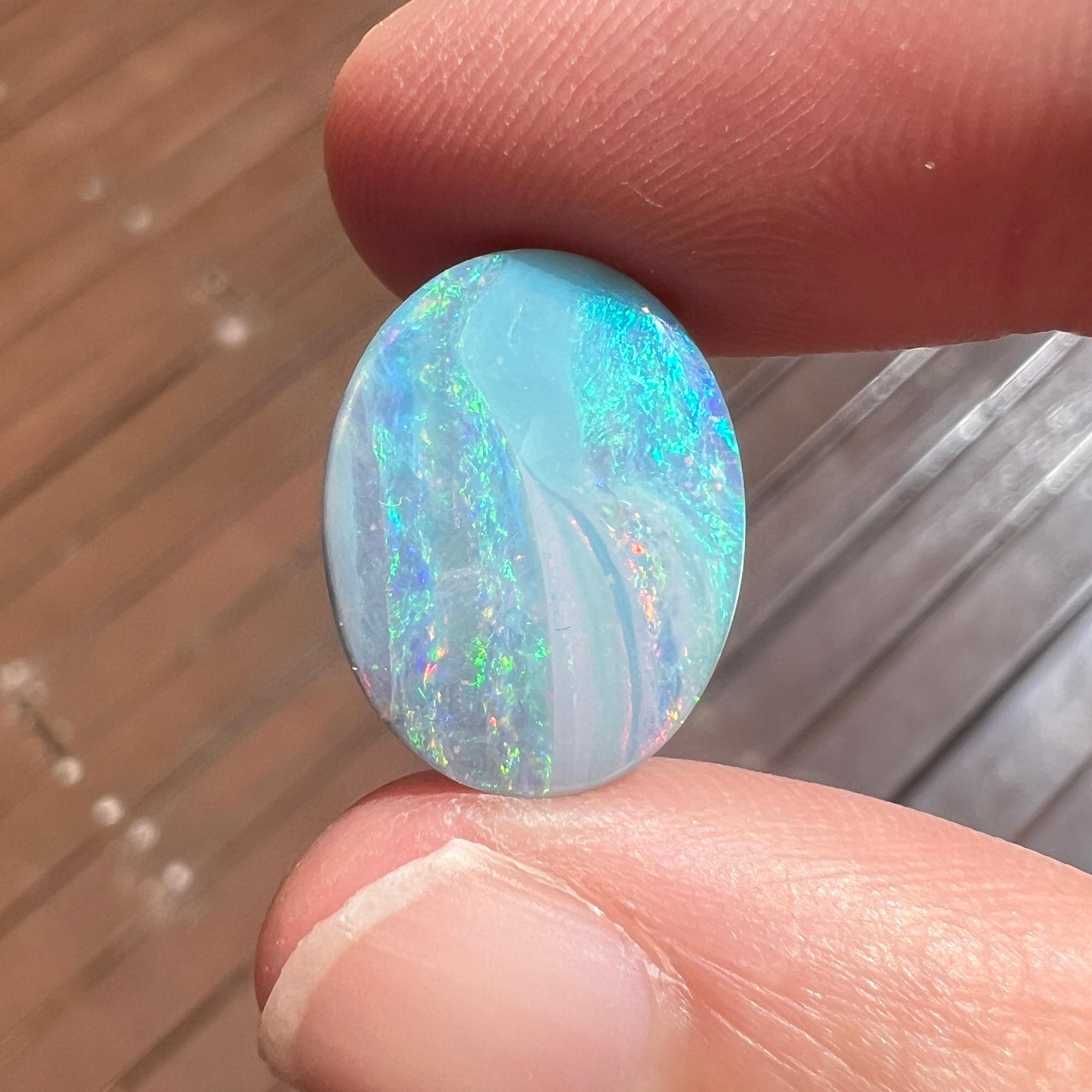 Natural 8.68 Ct Australian boulder opal mined by Sue Cooper In New Condition For Sale In BELCONNEN, ACT