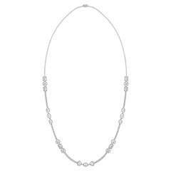 Collier avec diamant naturel de 8,80 carats, pureté SI, couleur HI, en or blanc 18 carats