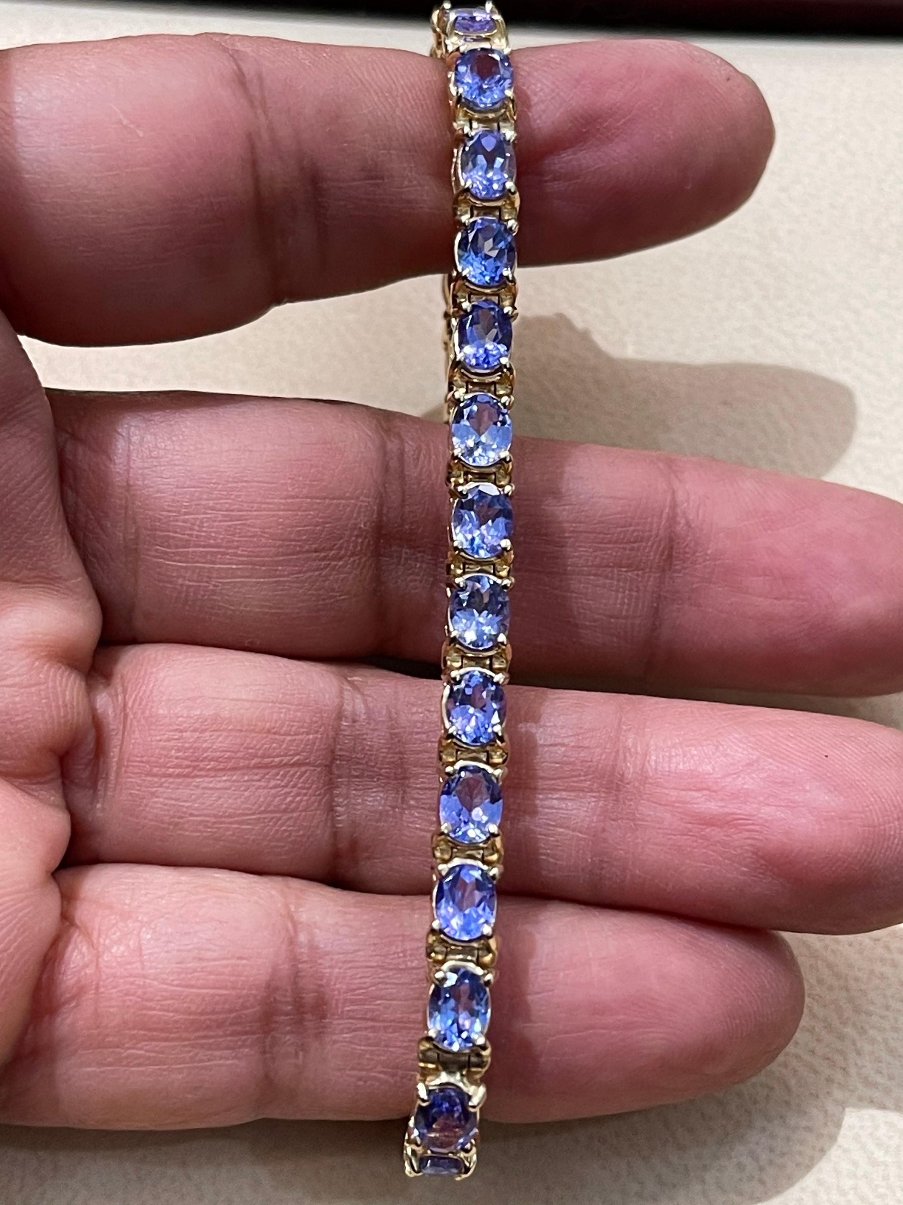 tanzanite bracelet yellow gold