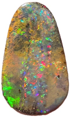 Natural 9.59 Ct rainbow Australian boulder opal mined by Sue Cooper