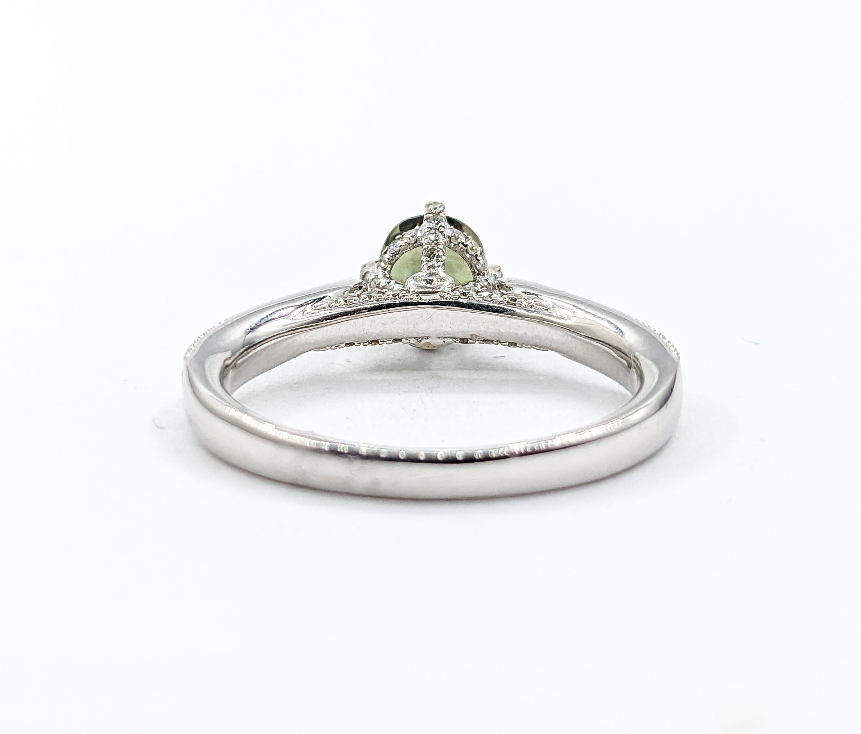 Natural .95ct Alexandrite & Diamond Fashion Ring For Sale 4