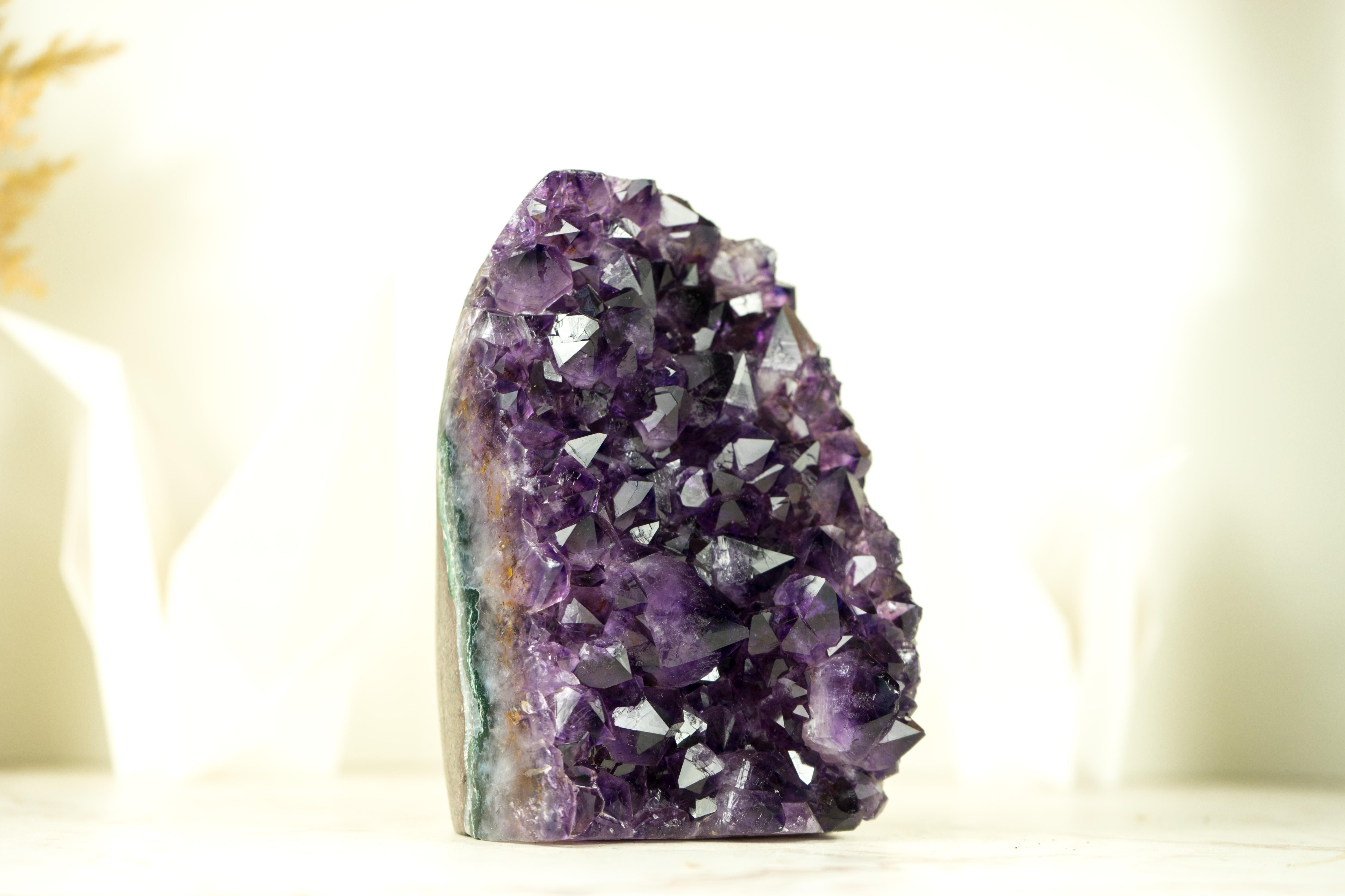 Brazilian Natural AAA Amethyst Cluster, with Sparkly, AAA Deep Purple Amethyst For Sale