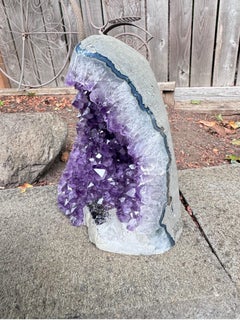 Geode di Ametista AAA naturale dall'Uruguay Grandi grappoli con Druzy e Selenite