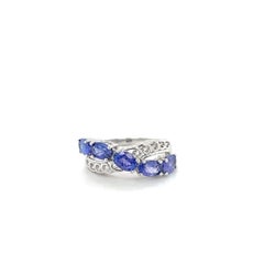 Natural AAA Oval Cut Tanzanite Ring • Sterling Silver • December Birthstone Ring