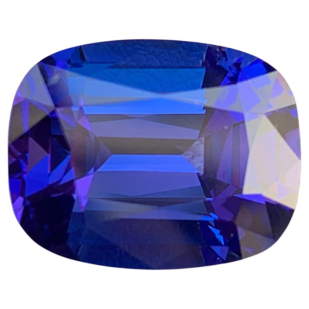 Natural AAA Tanzanite Loose Gemstone: 10.57 Carat Cushion Shape For Jewelry