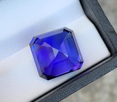 Natural AAA Tanzanite Loose Gemstone Asscher Shape For Making Jewelry 20.50 CTs
