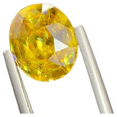 Natural AAA Top Quality Fire Sphene 4.90 Carat Titanite Oval Shape Gem For Ring