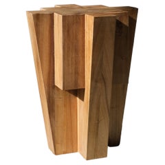 Natural African Walnut Bunker Side Table by Arno Declercq