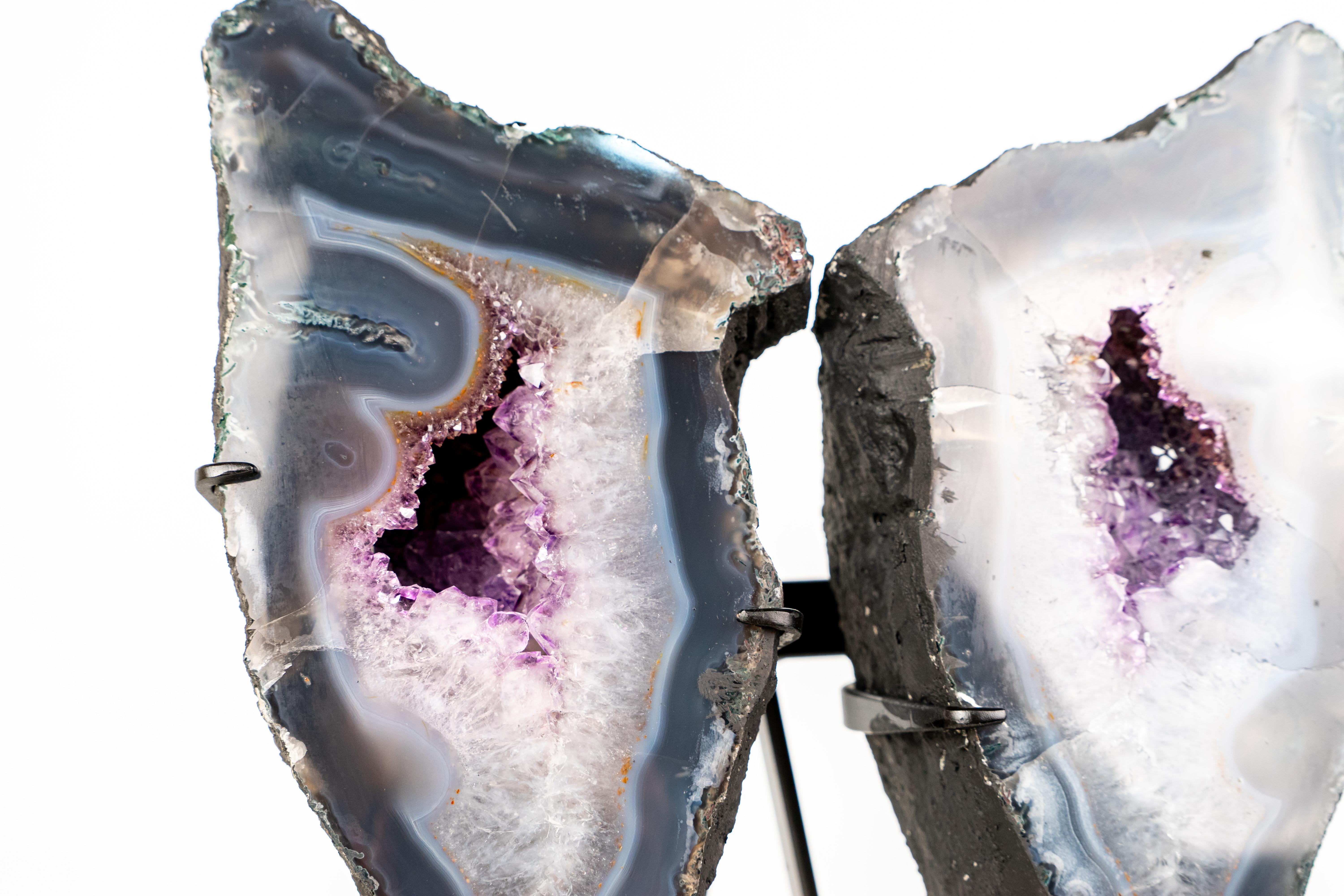Natural Agate Butterfly Geode Wings For Sale 5