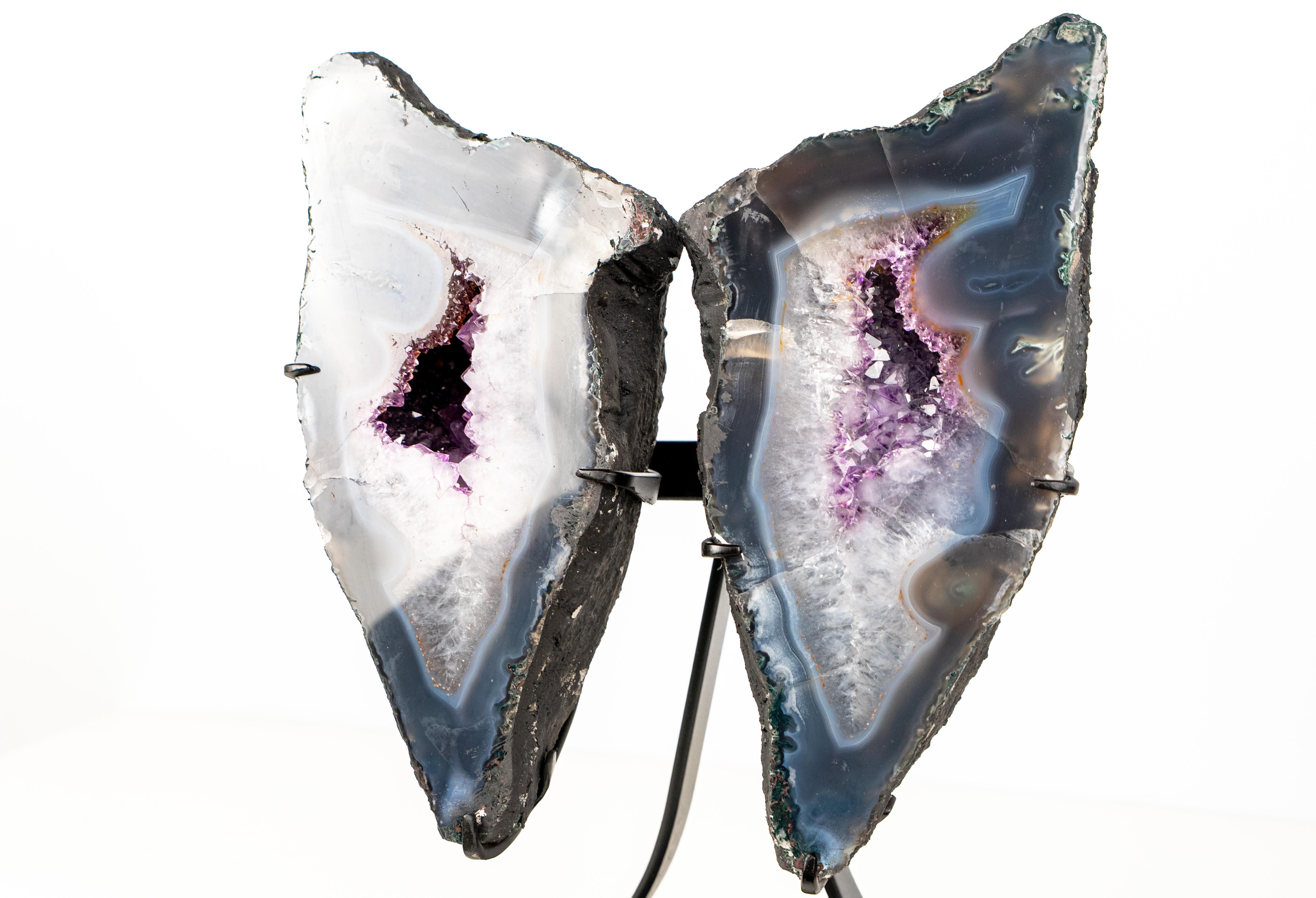 Natural Agate Butterfly Geode Wings For Sale 1