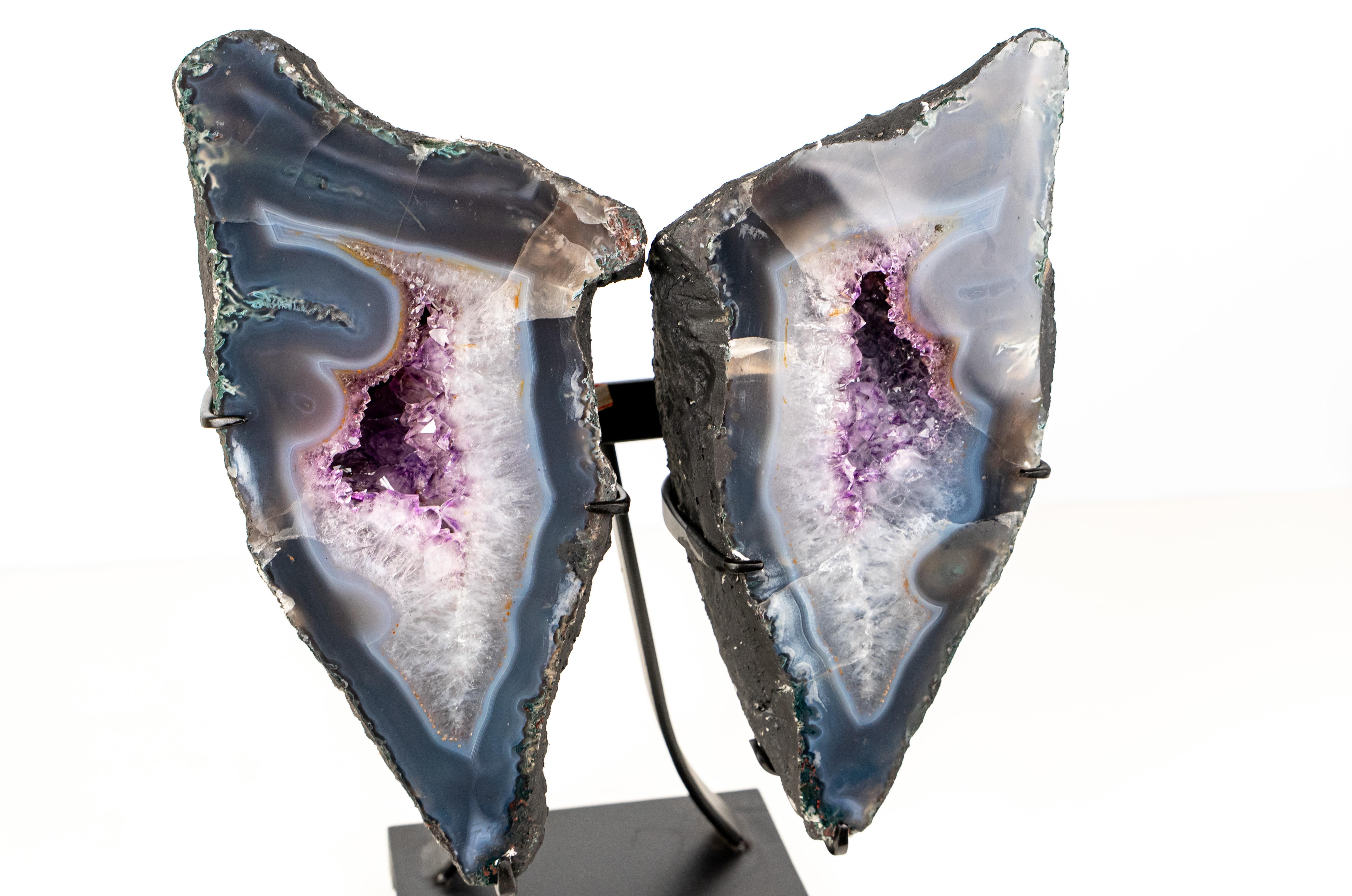 Natural Agate Butterfly Geode Wings For Sale 2