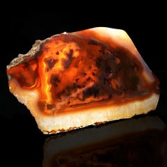 Natural Agate Slice – Vibrant Banded Chalcedony Display Specimen