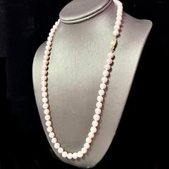 Collier de perles d'Akoya de qualité 24" 14k Y Gold 8 mm Certified