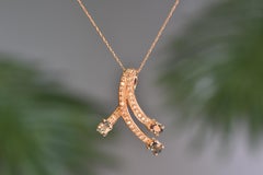 Natural Alexandrite and Diamond Necklace in Rose Gold