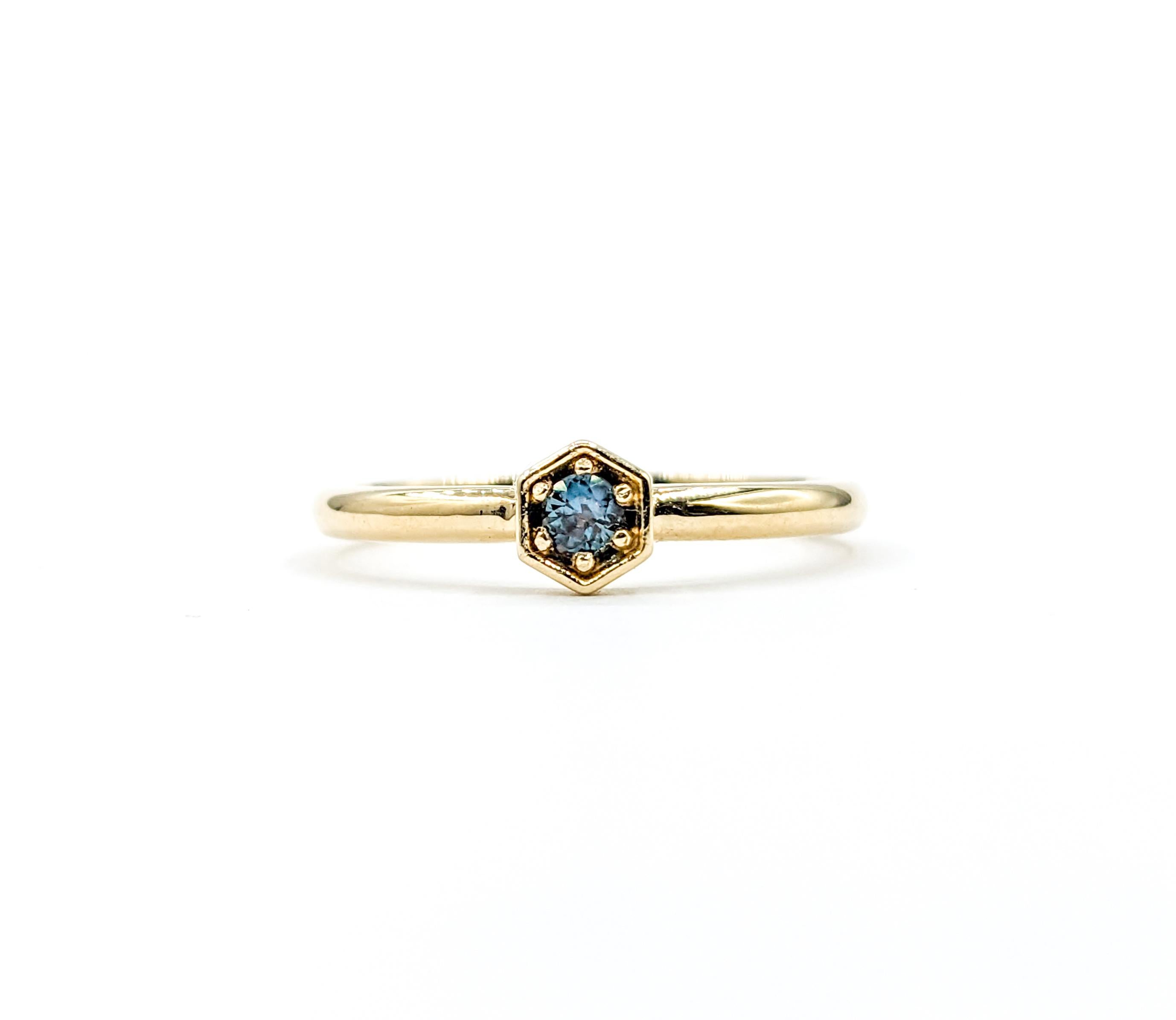 Natural Alexandrite Ring in Yellow Gold For Sale 6