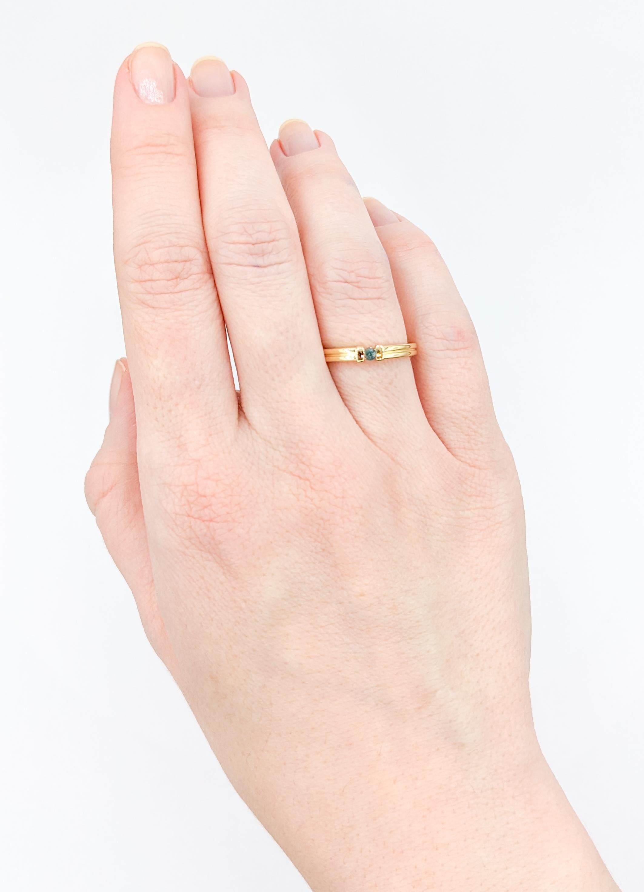 Contemporary Natural Alexandrite Ring in Yellow Gold