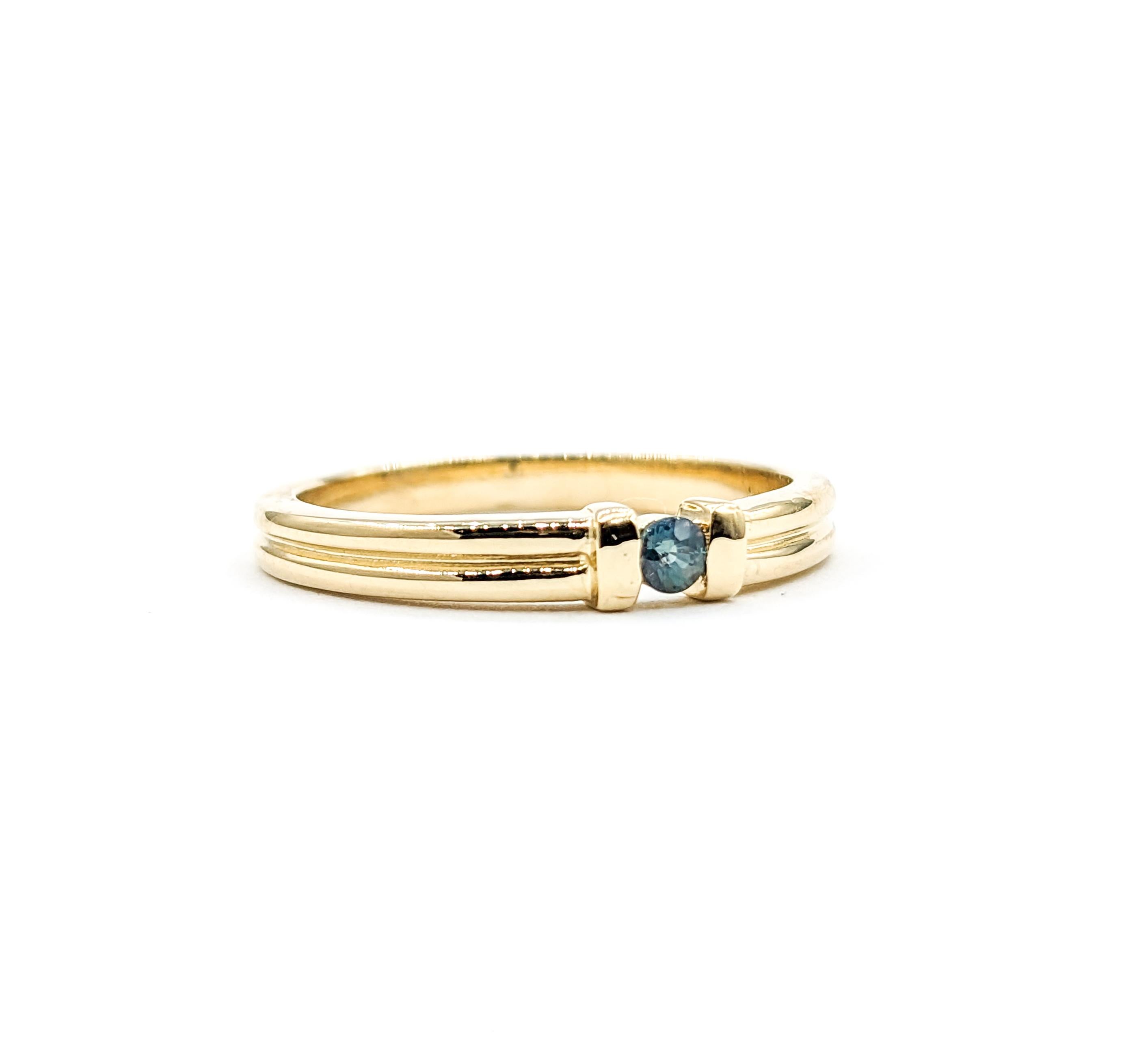 Women's Natural Alexandrite Ring in Yellow Gold