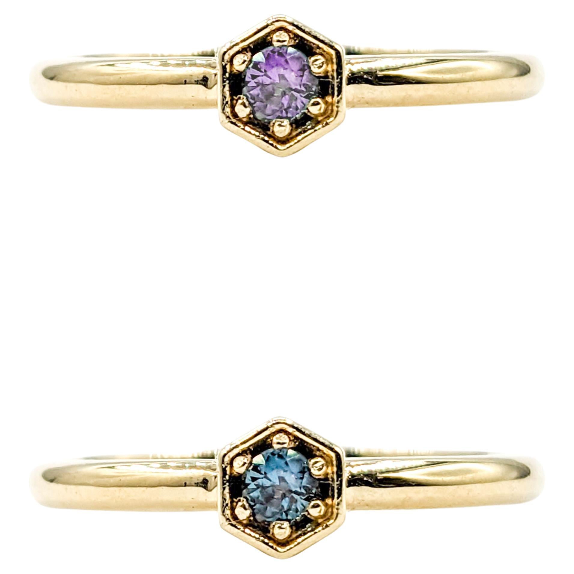 Natural Alexandrite Ring in Yellow Gold