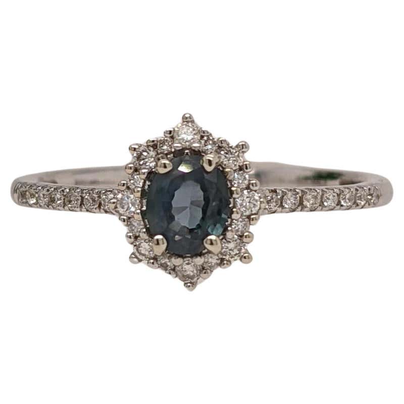 Pink Morganite Ring w Natural Diamond halo in Solid 14K Rose Gold Oval ...