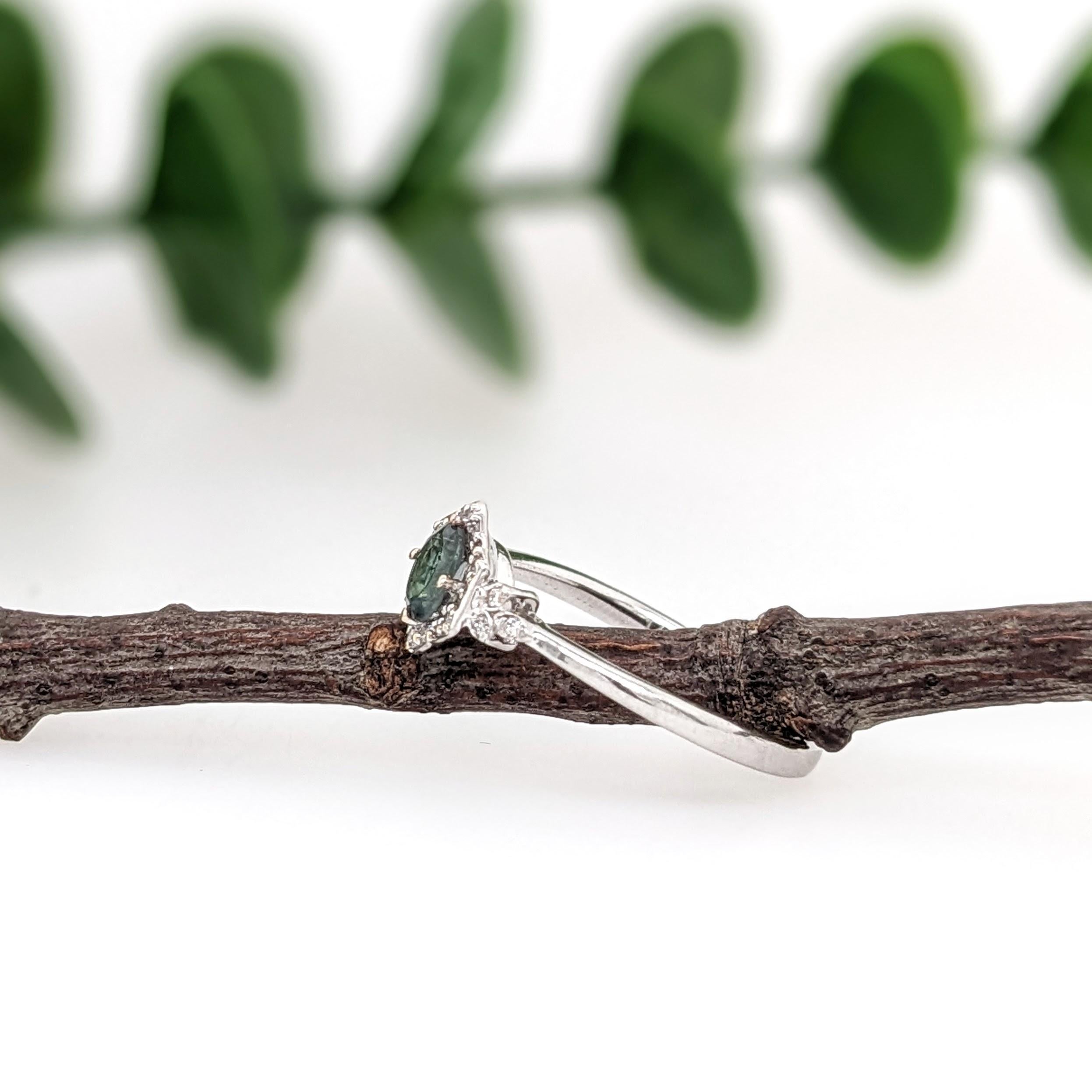Natural Alexandrite Ring w Earth Mined Diamonds in Solid 14K Gold Oval 5x4mm 4