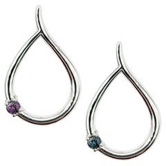 Natural Alexandrite Tear Drop Pendant White Gold