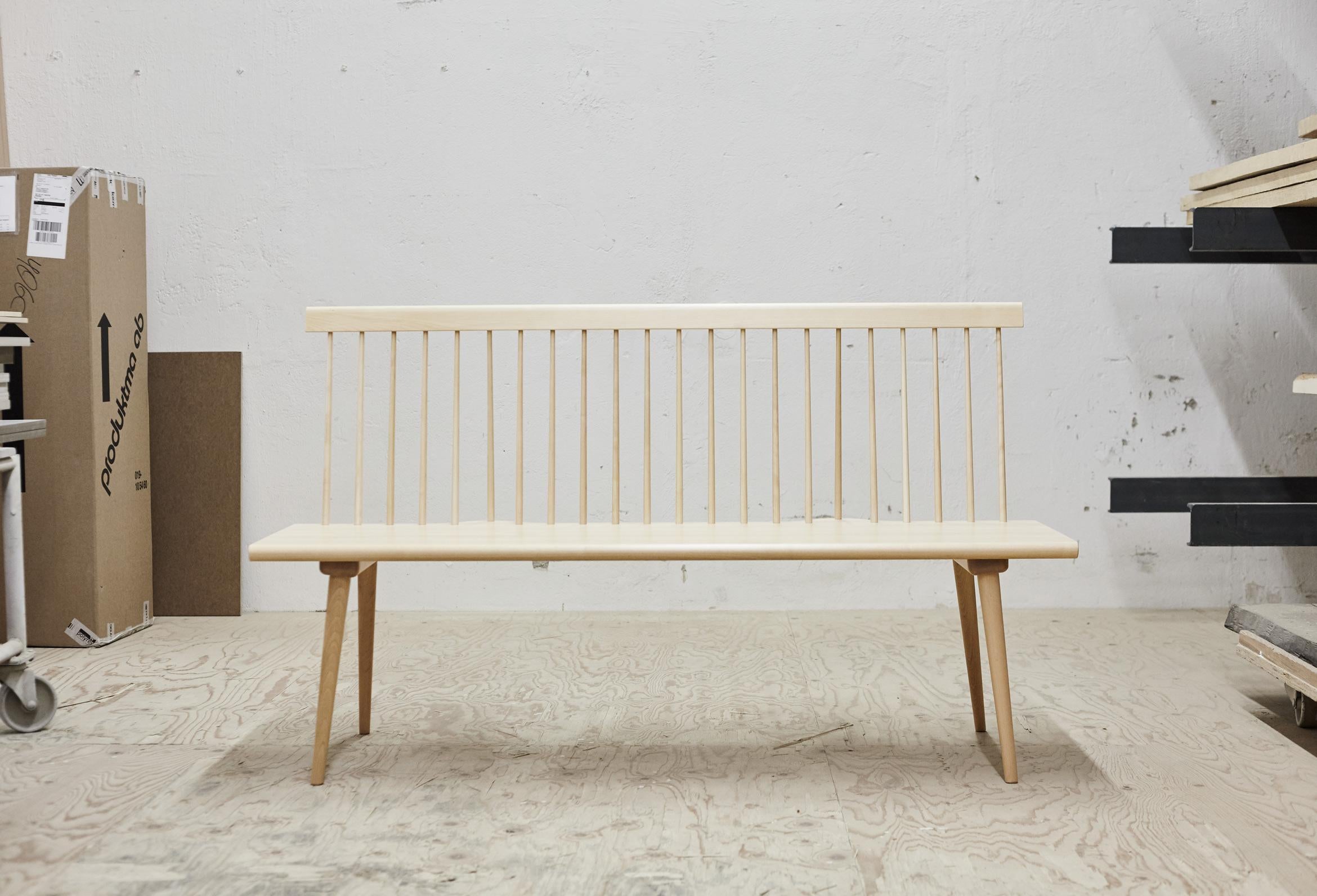 Contemporary Natural Along Birch Sofa by Storängen Design For Sale