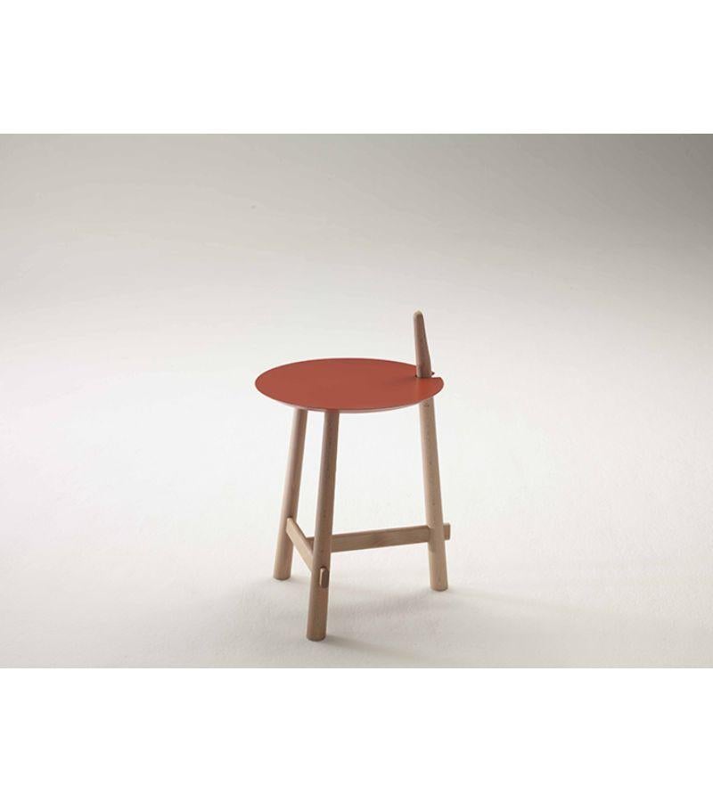 Lacquered Natural Altay Side Table by Patricia Urquiola